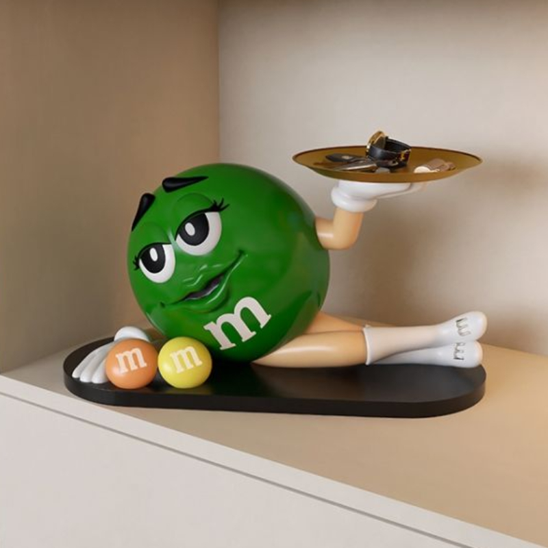 Quiet Luxury Lifestyle - クリエイティブな卓上トレイの装飾品、リビングルームの収納、モダンなアートの置物、かわいい彫刻、豪華な家の装飾、面白いギフト