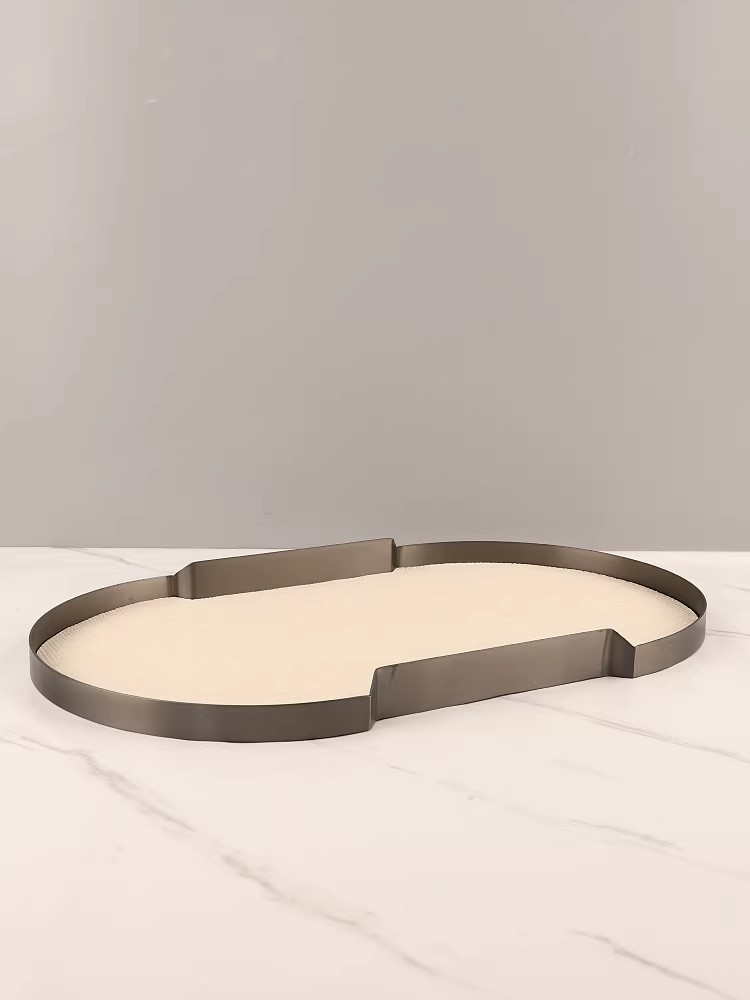 軽贅沢 高級感 創造性 馬毛革 金属製トレイ モダン シンプ - Marble Serving Board のレビューと価格