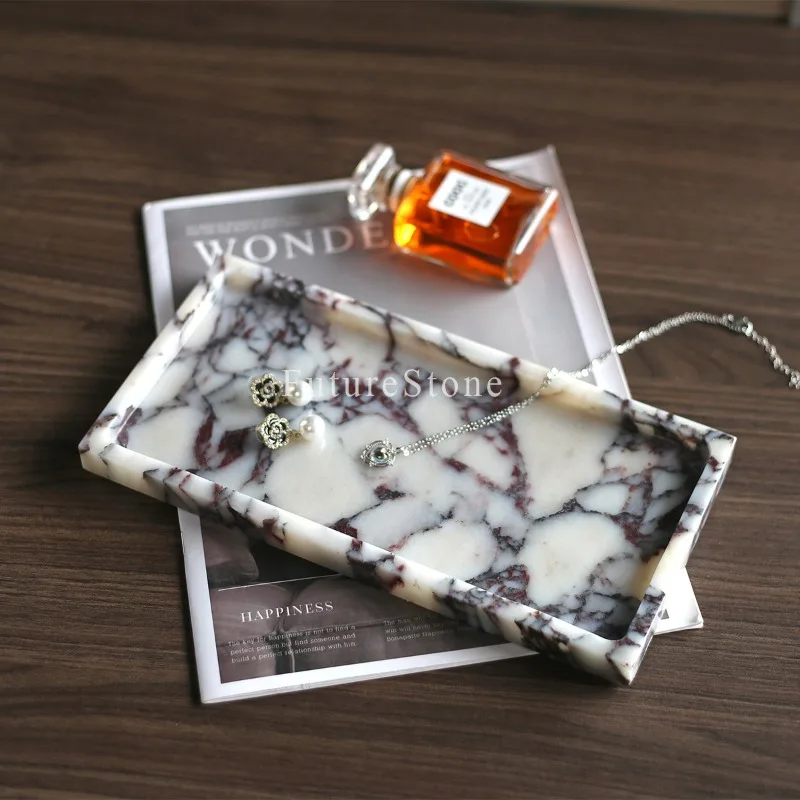 ヨーロッパ風ライトラグジュアリー大理石トレイ、長方形玄関収納 - Marble Serving Board のレビューと価格
