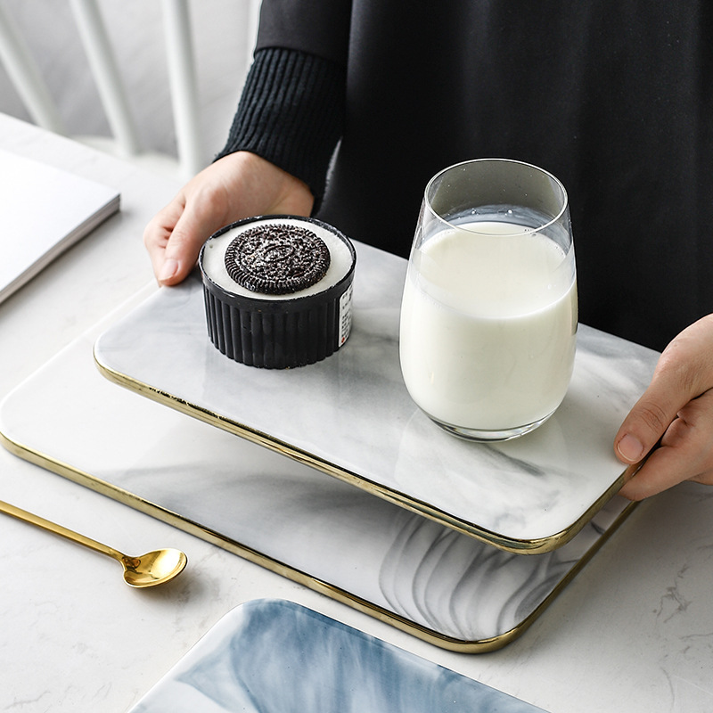 大理石セラミックまな板 ゴールドリム付き キッチン 寿司 パ - Marble Serving Board のレビューと価格