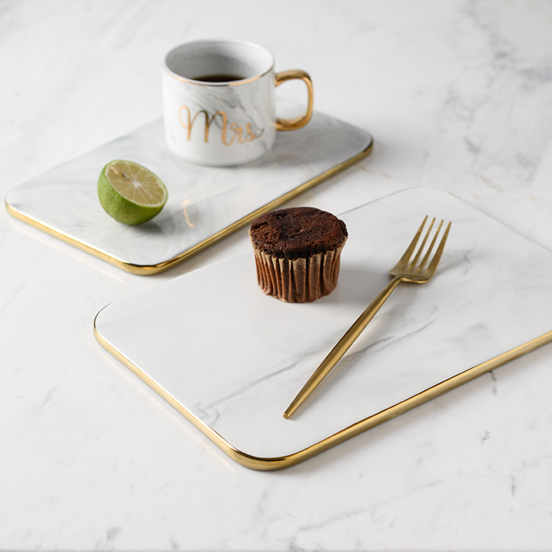 大理石セラミックまな板 ゴールドリム付き キッチン 寿司 パ - Marble Serving Board のレビューと価格