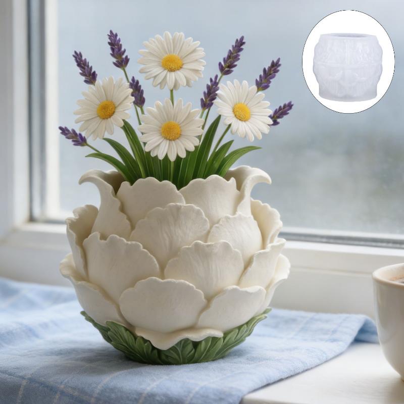 3D手作り牡丹の花の鉢シリコンモールド DIYライトラグジュ - Quiet Luxury Lifestyle のレビューと価格