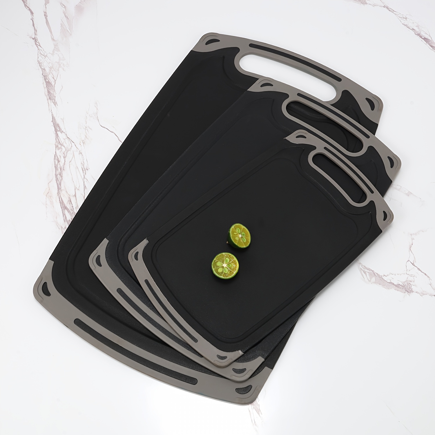 多機能キッチンまな板セット プラスチック小麦ストロー模造大理 - Marble Serving Board のレビューと価格